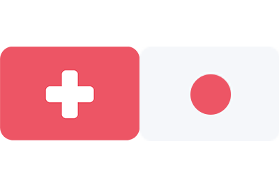Switzerland + Japan Flags